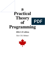 Practical Theory of Programming 2004 Edition