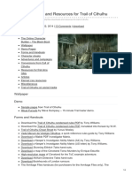 Free Downloads and Resources For Trail of Cthulhu