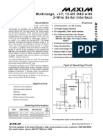 Multirange, +5V, 12-Bit DAS With 2-Wire Serial Interface: General Description Features