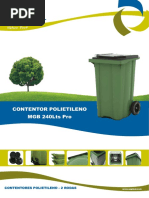 Contentor Polietileno Mgb 2 Rodas 240lts