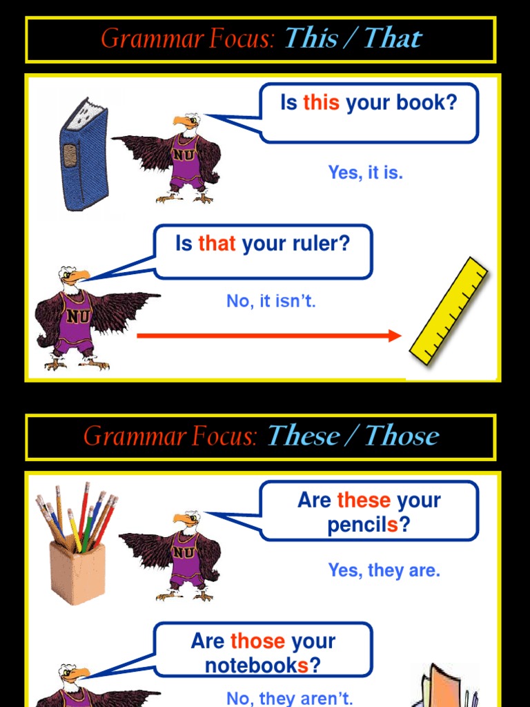 Grammar Focus:: This / That | PDF