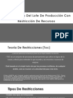 Determinación Del Lote de Producción Con Restricción