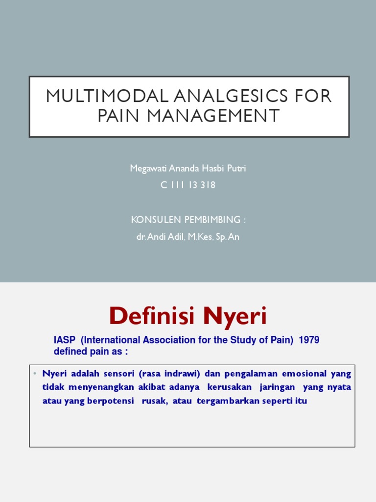 Multimodal Analgesics For Pain Management | PDF