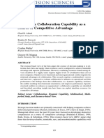 A Dynamic Collaboration Capability As A Source of Competitive Advantage