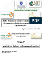 Taller de Capacitación A Líderes Campesinos en Técnicas de Medición de Carbono en Sistemas Agroforestales