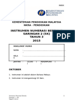 Instrumen Numerasi Bertulis Matematik Saringan 2 (SK) Tahun 3 2015