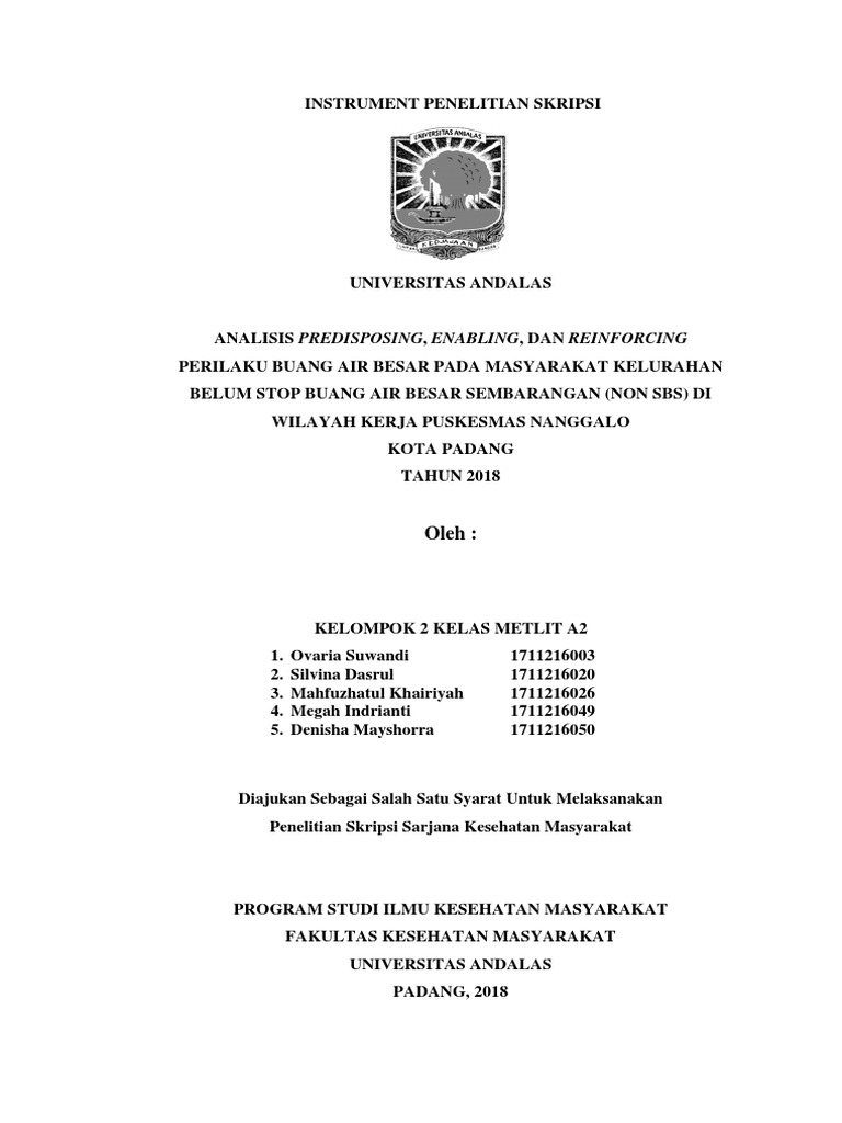 Skripsi Kesehatan Masyarakat 2018 Pejuang Skripsi