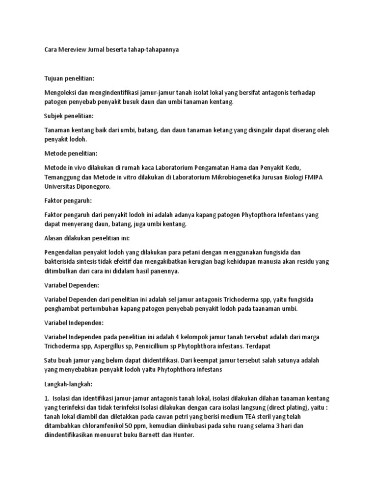 Cara Mereview Jurnal Pdf