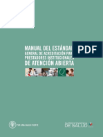 Manual Del Estándar General de Acreditación Para Prestadores Institucionales de Atención Abierta