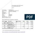 SB account statement for Surekha and Mohit Kulkarni