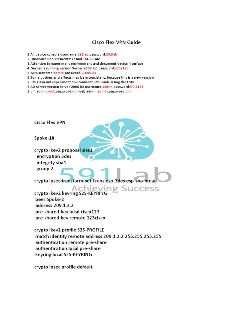 Cisco Flex VPN Setup Guide | PDF | Virtual Private Network | Network  Protocols