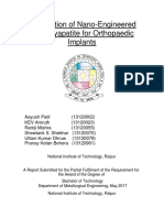 Preparation of Nano-Engineered Hydroxyapatite For Orthopaedic Implants