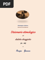 Dizionario Etimologico Del Dialetto Chioggiotto