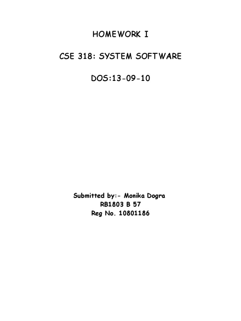 System Software Homework on Assemblers | PDF | Assembly Language ...