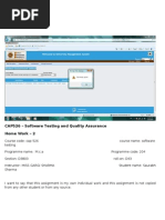 CAP526 - Software Testing and Quality Assurance Home Work - 2