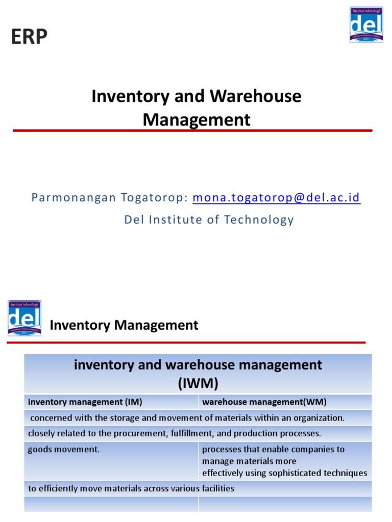 Inventory and Warehouse Management Overview | PDF | Warehouse | Procurement