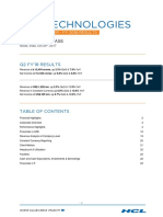 HCL Tech q2 2018 Investor Release