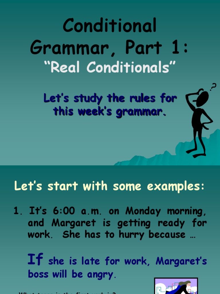 Revised Real Conditionals | PDF | Clause | Verb