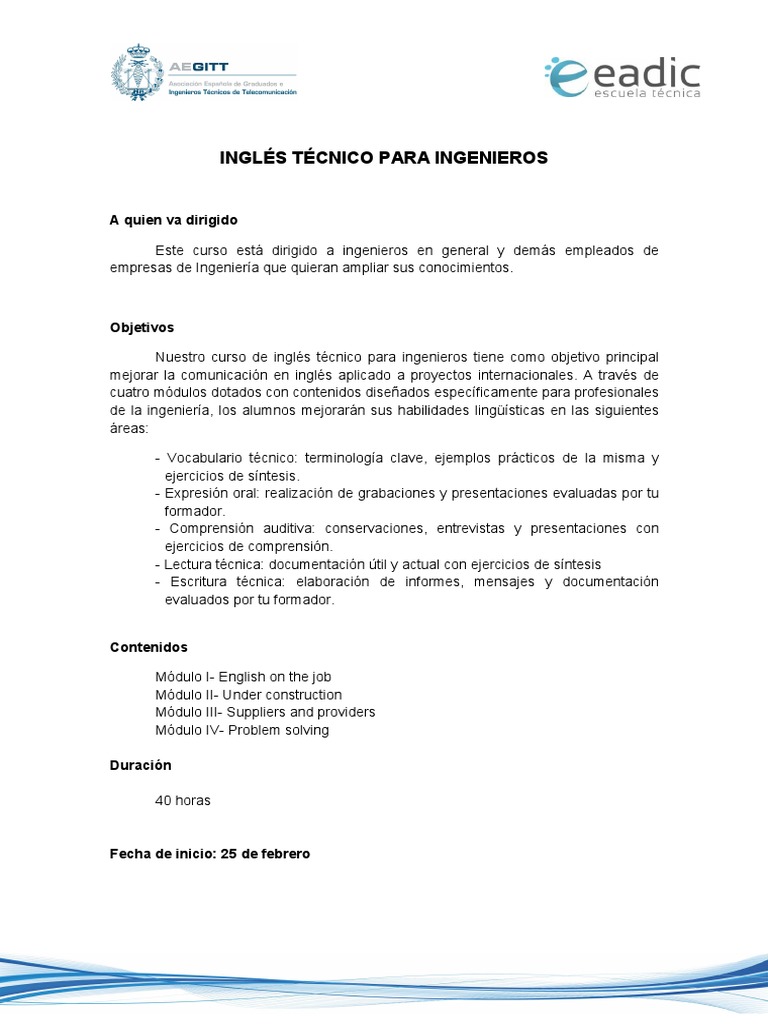 Ingles Tecnico Para Ingenieros Pdf Pdf Ingeniería Internet
