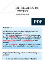 Requisites for Establishing an Easement for Drawing Water