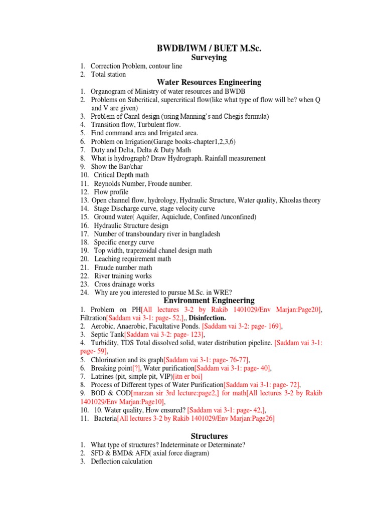 Job BWDB Questions | Download Free PDF | Aquifer | Hydrology