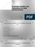 2016 Acr Revised Criteria For Early Diagnosis of Knee Osteoarthritis