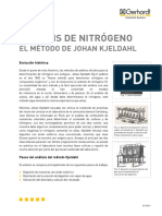 Análisis de Nitrógeno El Método de Johan Kjeldahl