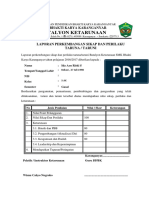 Laporan Perkembangan Perilaku Dan Sikap Taruna