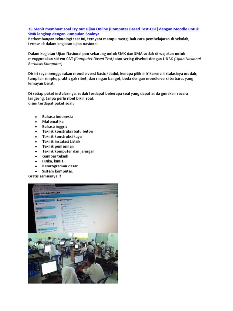 35 Menit Membuat Soal Try Out Ujian Online