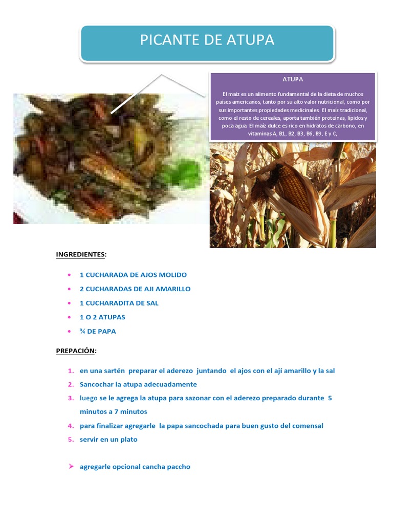 Atupa | PDF | Cocina, comidas y vino