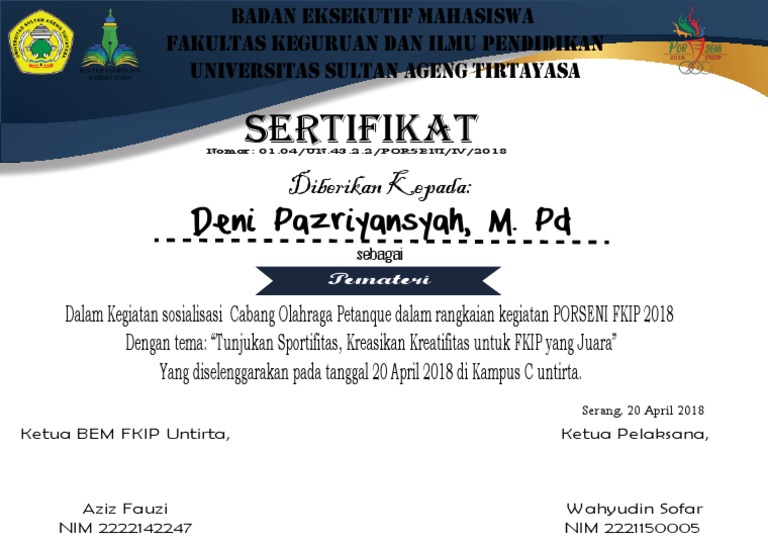 Sertifikat Deni