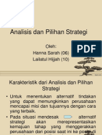 Analisis Dan Pilihan Strategi