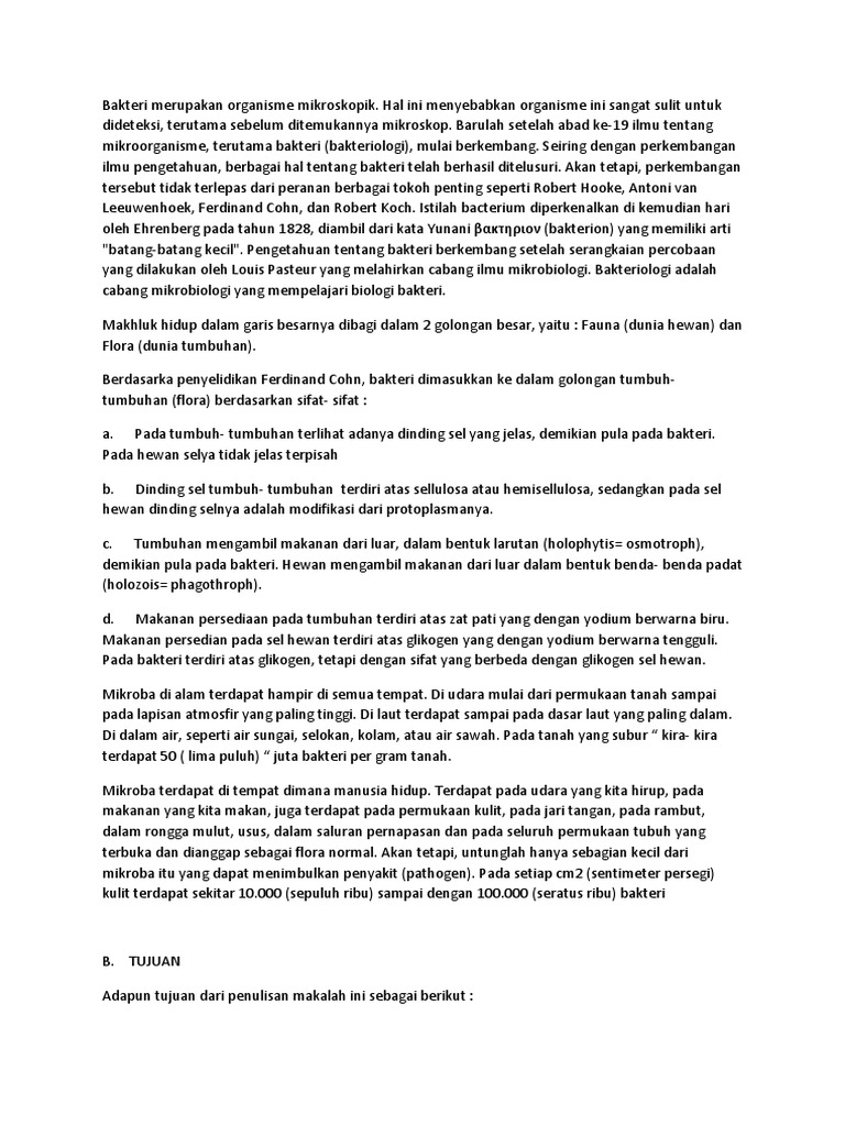 Bakteri Merupakan Organisme Mikroskopik