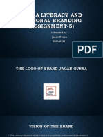 Media Literacy and Personal Branding (Assignment-5) : Submitted by Jagan Gunna 500046322
