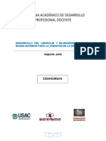 Desarrollo Del Lenguaje y Bilinguismo Desde El Idioma Materno para La Atenciï¿ N de La Infancia (PARTE 2)