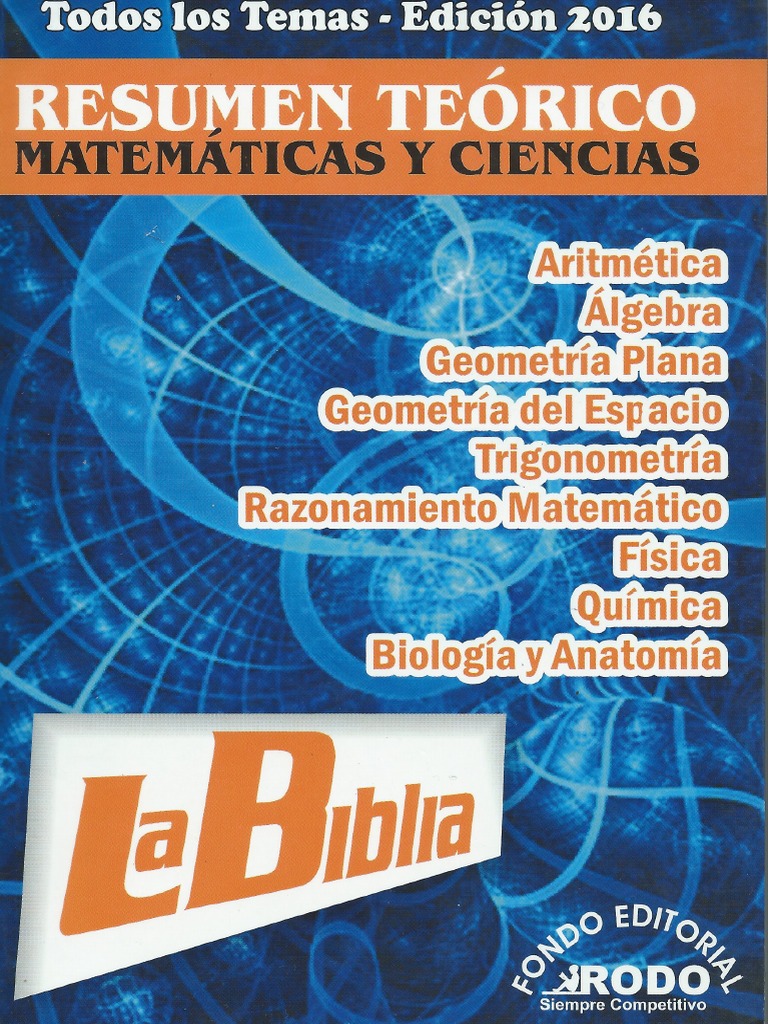 LA BIBLIA [RODO]. Resumen Teórico - Matemáticas y Ciencias