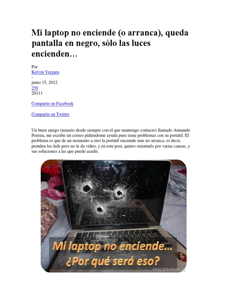Ordenador Arranca Pero No Enciende Monitor