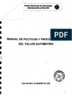 Manual de Politicas y Procedimientos Del Taller Automotriz 2008 PDF