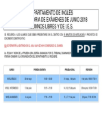 Convocatoria Junio Ingles Libres PDF