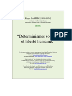 Roger Bastide - Déterminismes Sociaux Et Liberté Humaine
