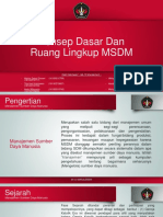 Konsep Dasar Dan Ruang Lingkup MSDM