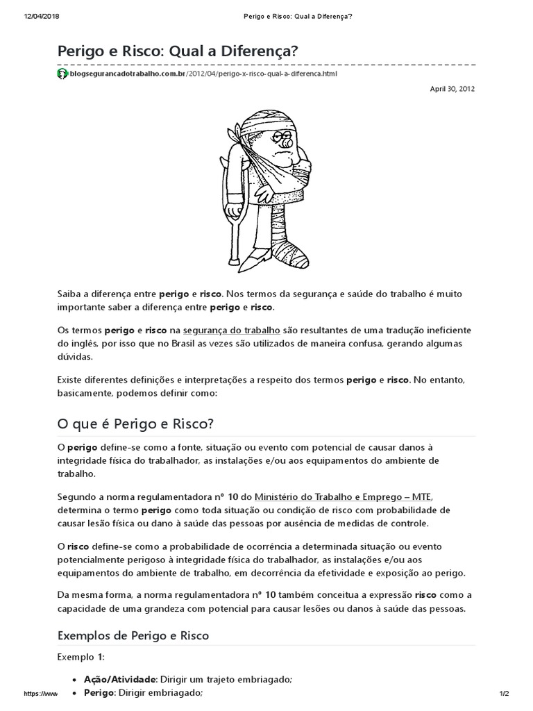 Perigo e Risco - Qual A Diferença | PDF | Risco | Probabilidade