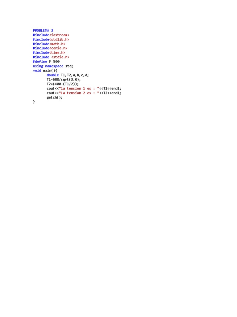 Calculating Tension in Physics Code | PDF | Teaching Methods & Materials