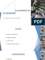 Poverty and Illiteracy in El Salvador