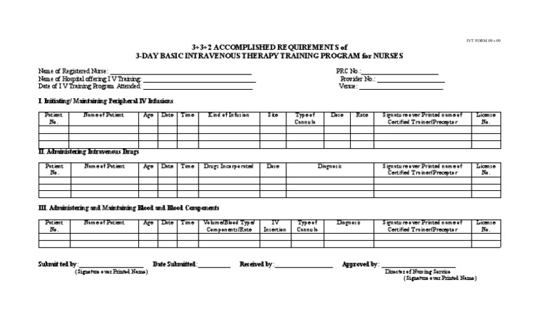 IV Therapy Training Program Requirements | PDF