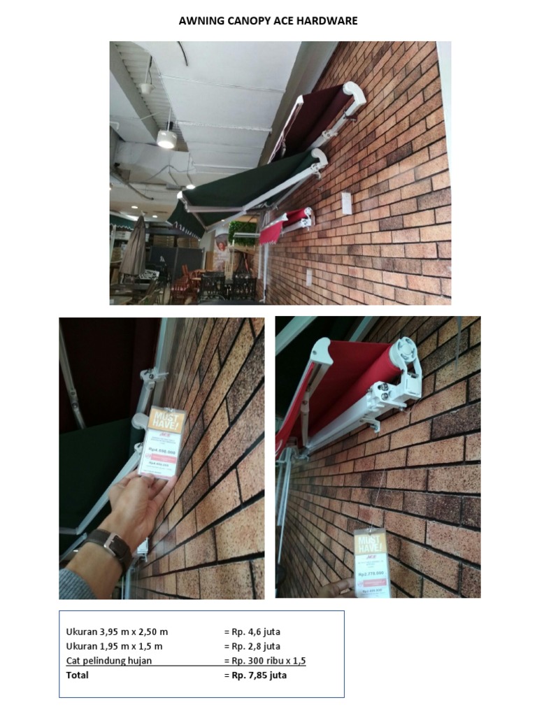 Awning Canopy Ace Hardware PDF