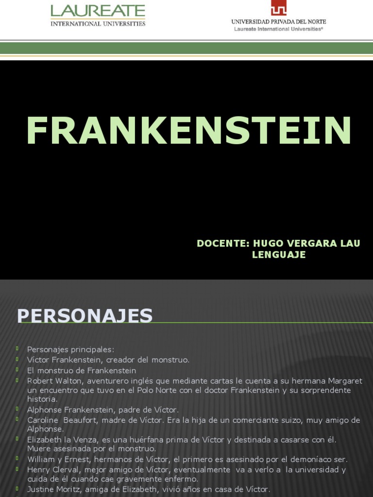 Personajes de Frankenstein de Mary Shelley | PDF | Mary Shelley ...