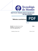 Instituto Tecnológico de Estudios Superiores de Monterrey: "Métodos Cuantitativos para La Toma de Decisiones"
