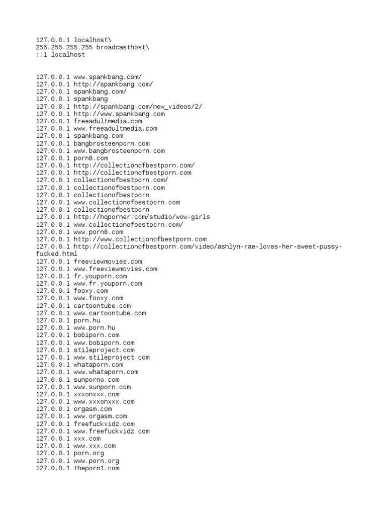 shinyangels Porn Blocking Hosts File | PDF | Wide Area Network | Computer Networking