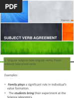 Subject Verb Agreement